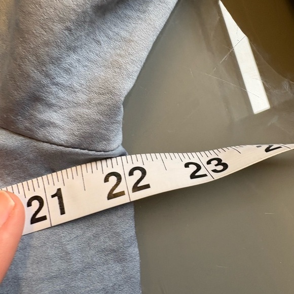 Dalia Collection Blue Smocked Silky Satiny 3/4 Sleeve Dress women's size Medium - Picture 11 of 12